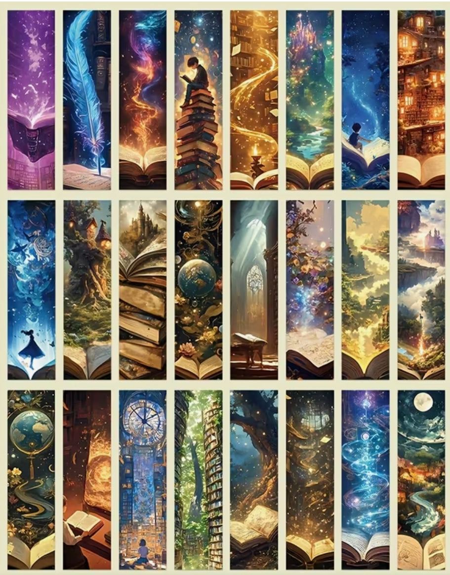5 Pack Fantasy Waterproof Book Marks